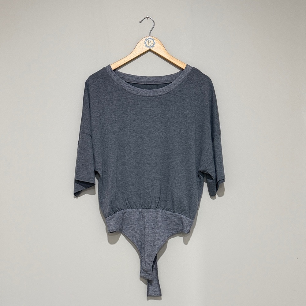 Pink Lily Charcoal Bodysuit